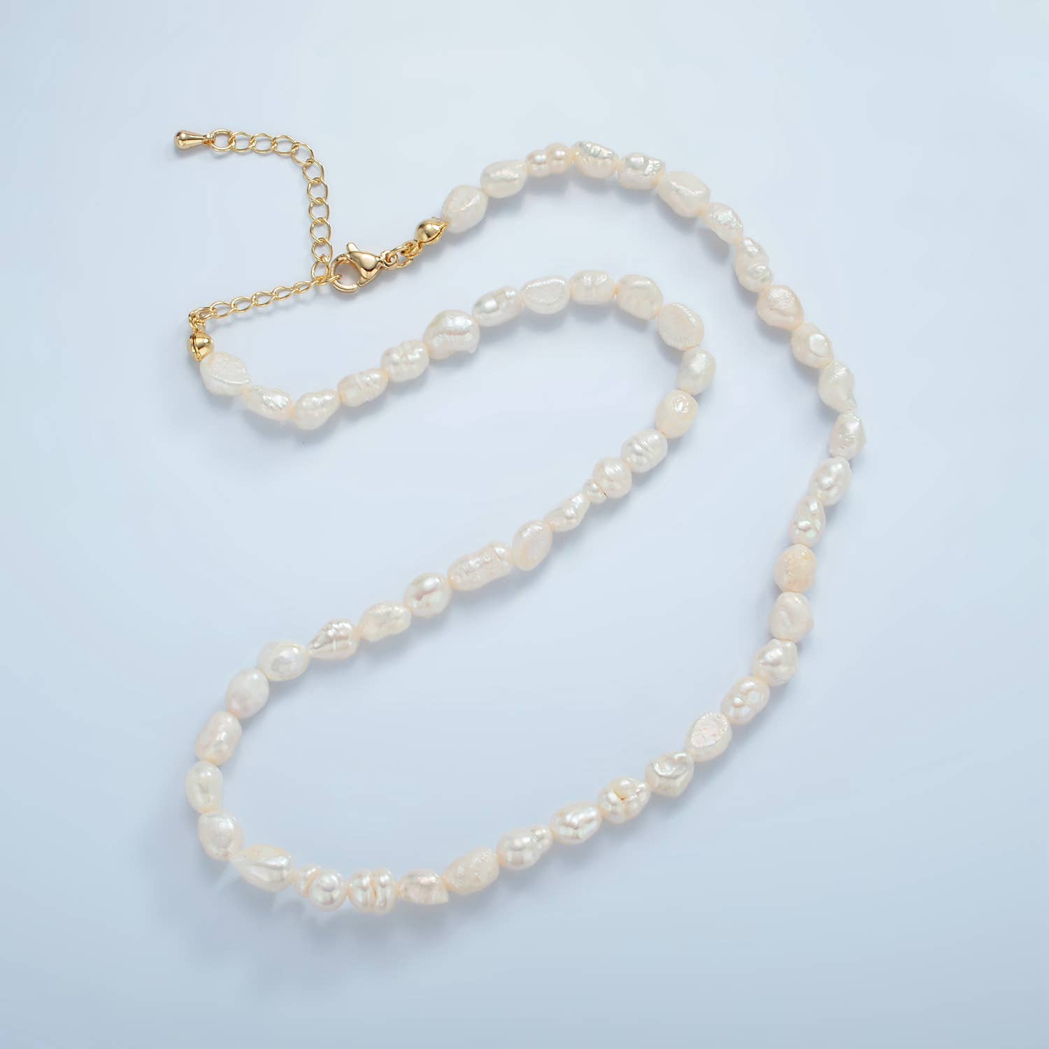 16K Gold Filled White Pearl Choker Necklace | WA-2657