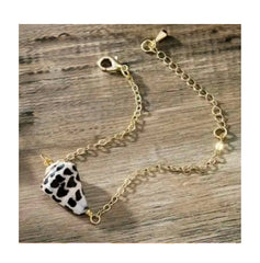 Hebrew Cone Gold Bracelet 