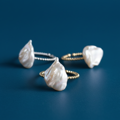 Baroque Pearl Statement Ring (1R14c)
