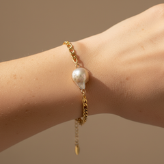 Chunky Baroque Pearl Bracelet (1B13b)
