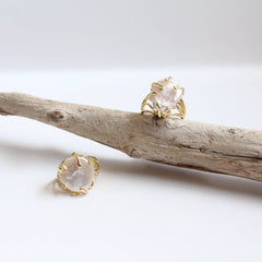 Organic Baroque Pearl Statement Ring (1R06b)