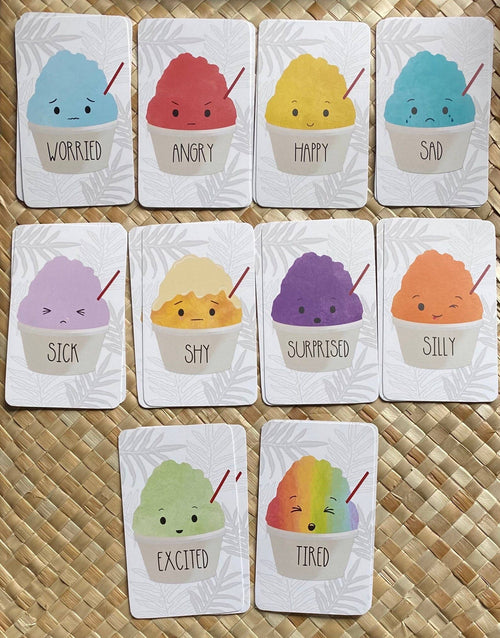 Shave Ice Emotions Flash Cards