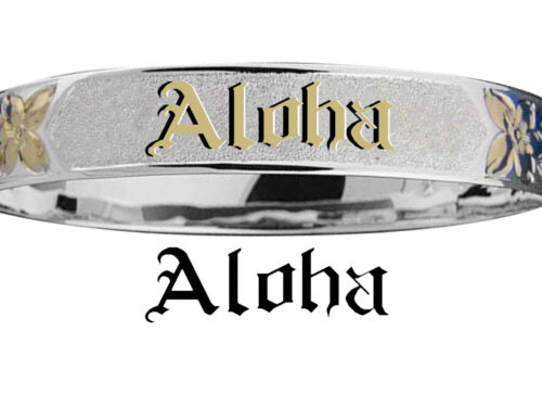 Hawaiian "Aloha" Gold Filled Bangle