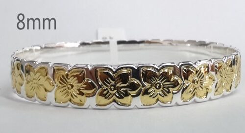Hawaiian Plumeria Gold Filled Bangle