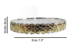 Hawaiian Plumeria Gold Filled Bangle