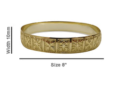 Hawaiian Quilt Gold Filled Bangle