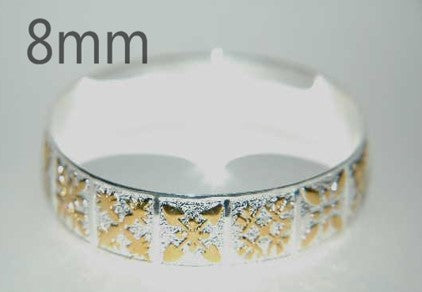Hawaiian Gold Filled & Silver Plated Quilt Bangle