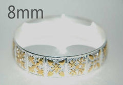 Hawaiian Gold Filled & Silver Plated Quilt Bangle