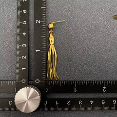 18K Gold Plated Stainless Steel Octopus Dangle Earrings