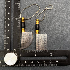 Laser Damascus Pattern Mini Portable Pocket Knife With Cover