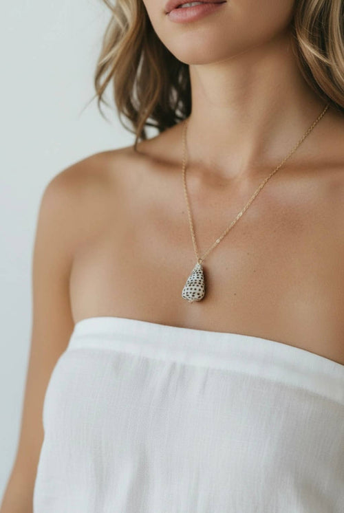 Flea Cone Gold Necklace 