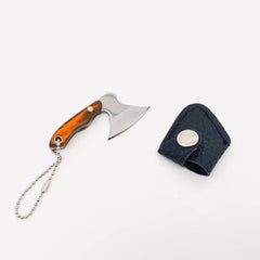 Wooden Handle Mini Stainless Steel Axe With Protective Cover