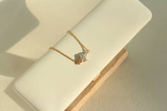 Gold Dipped Baroque Pearl Bracelet & Necklace (1S06a): Pistachio Gold Pearl / Bracelet & Necklace Set (S)