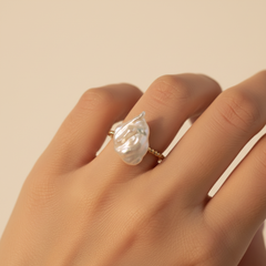 Baroque Pearl Statement Ring (1R14c)