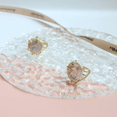 Organic Baroque Pearl Statement Ring (1R06b)