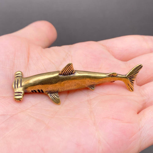 Brass Hammerhead Shark Crafts Desktop Ornaments Decoration
