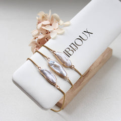 Chunky Biwa Pearl Bracelet (1B22)