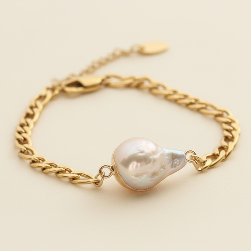 Chunky Baroque Pearl Bracelet (1B13b)