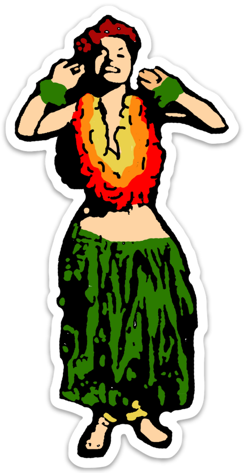 Standing Hula Sticker