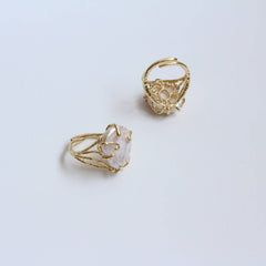 Organic Baroque Pearl Statement Ring (1R06b)