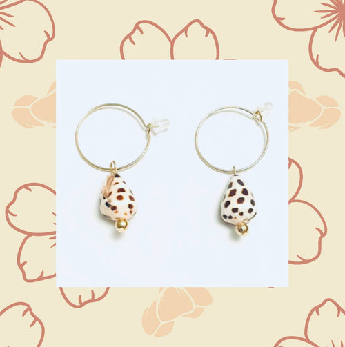 Hebrew Cone Gold Small Hoop Earrings 
