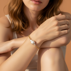 Chunky Baroque Pearl Bracelet (1B13b)