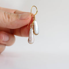 Artistic Pearl Earrings, Baroque Pearl Danglers