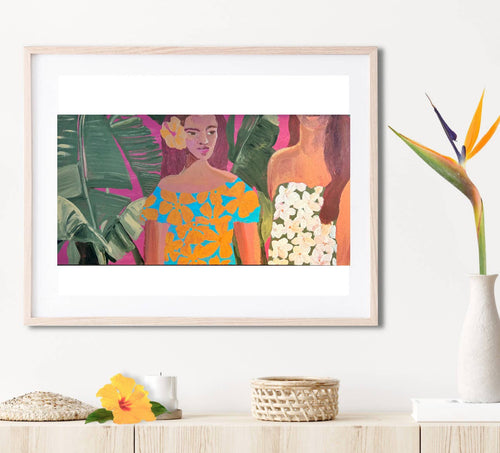 In the Banana Patch Matted Print