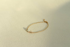 Gold Dipped Baroque Pearl Bracelet & Necklace (1S06): Necklace 16"/40cm (S)