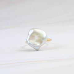 Baroque Pearl Ring, Authentic Freshwater Pearl Ring