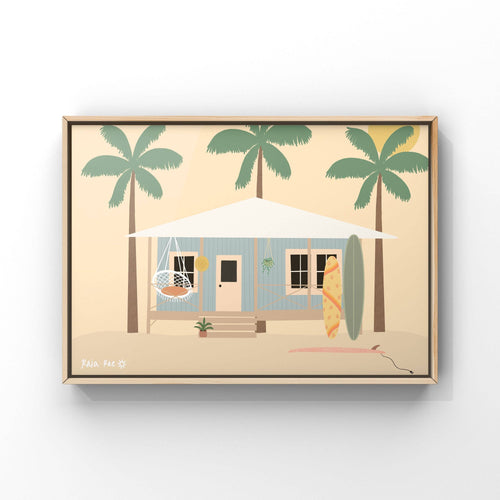 Surf Shack Art Print | Surf Wall Art Prints | Beach Prints |