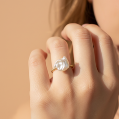 Baroque Pearl Statement Ring (1R14c)