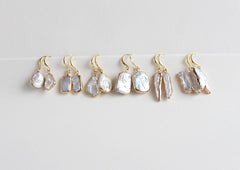 Artistic Pearl Earrings, Baroque Pearl Danglers