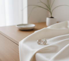 Flower Petal Keshi Pearl Earrings (1E14a)