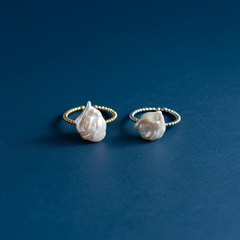 Baroque Pearl Statement Ring (1R14c)