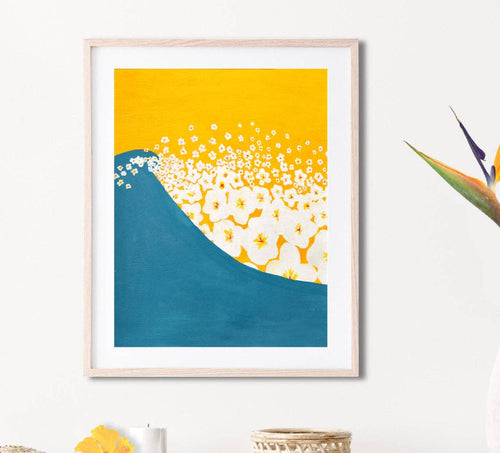 Plumeria Crest Matted Print