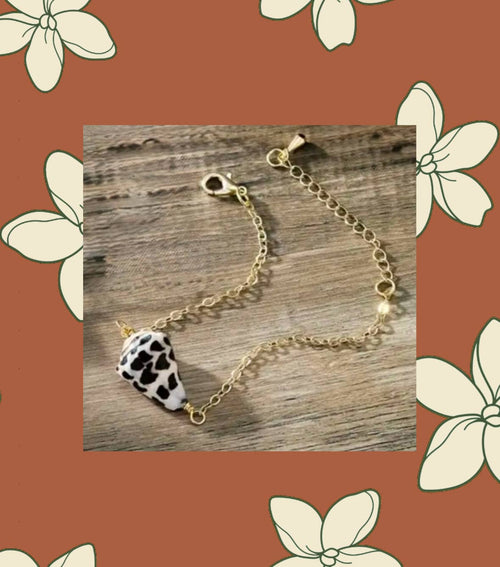 Hebrew Cone Gold Bracelet 