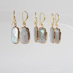 Artistic Pearl Earrings, Baroque Pearl Danglers