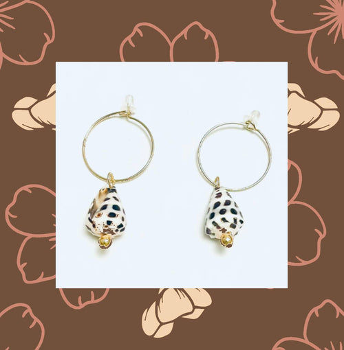 Hebrew Cone Gold Small Hoop Earrings 