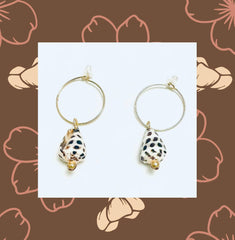 Hebrew Cone Gold Small Hoop Earrings 