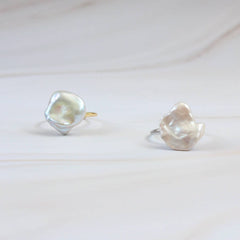 Baroque Pearl Ring, Authentic Freshwater Pearl Ring
