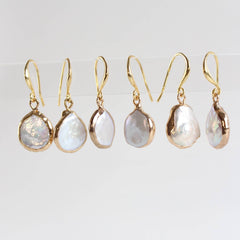 Artistic Pearl Earrings, Baroque Pearl Danglers