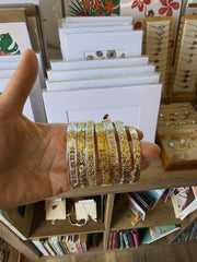 Hawaiian Floral Gold Filled Bangle