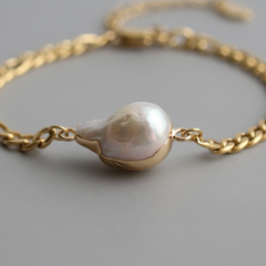 Chunky Baroque Pearl Bracelet (1B13b)