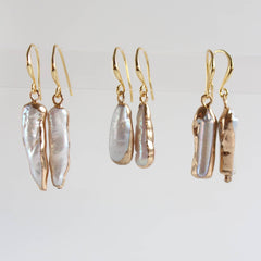 Artistic Pearl Earrings, Baroque Pearl Danglers