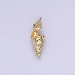 14K Gold Filled 14mm Clam Sea Shell Puffed Minimalist Mini Charm | AG725