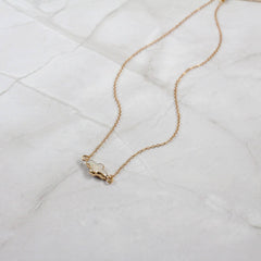 Gold Dipped Baroque Pearl Bracelet & Necklace (1S06a): Pistachio Gold Pearl / Bracelet & Necklace Set (S)