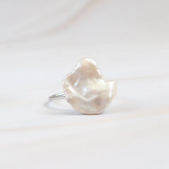 Baroque Pearl Ring, Authentic Freshwater Pearl Ring