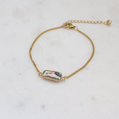 Baroque Pearl Bracelet, Gold Dipped Pearl (1B18)