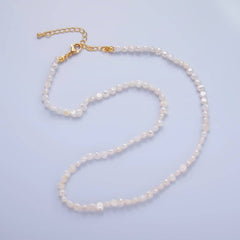 24K Gold Filled 5mm Mini Baroque Freshwater Pearl 16 Inch Necklace | WA-3020